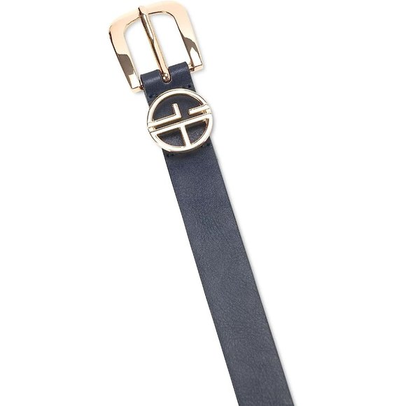 GIANI BERNINI Logo Keeper Belt in Navy Gold - NWT - Size Small - Picture 4 of 4